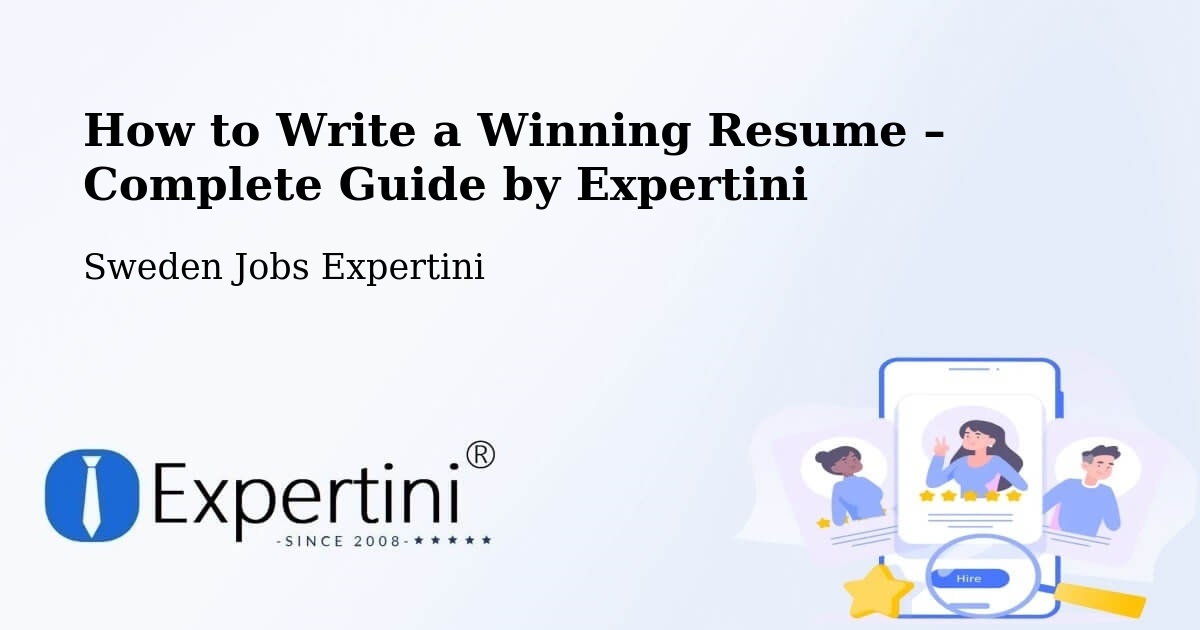 Resume Writing Guide for Job Seekers – Arlöv - Arlöv, Sweden Jobs Expertini